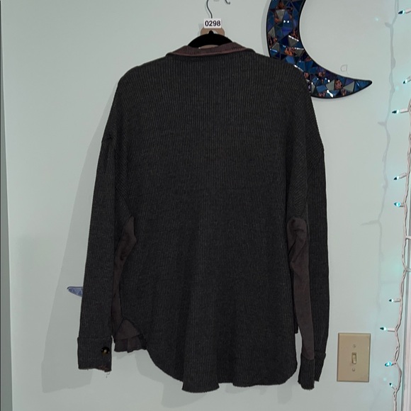 Urban Daisy Boutique Shacket Slouchy Oversized NWT Grunge Western Waffle Momcore - Picture 5 of 7